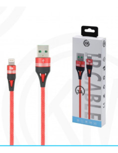 KM-253 CABLE LIGHTNING TRENZADO 3A [ROJO] 2