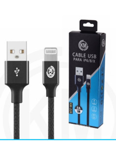 KM-228 CABLE LIGHTNING TRENZADO [NEGRO] 2