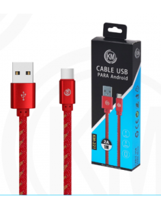 KM-211 CABLE LIGHTNING TRENZADO [ROJO] 2