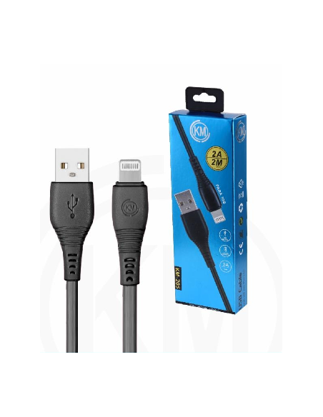 KM-205 CABLE LIGHTNING 2M [NEGRO]