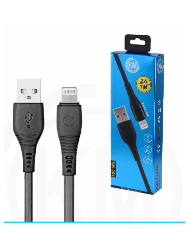 KM-204 CABLE LIGHTNING 1M [NEGRO]