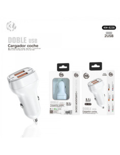 KM-8238B CARGADOR COCHE 3.1A SIN CABLE 2