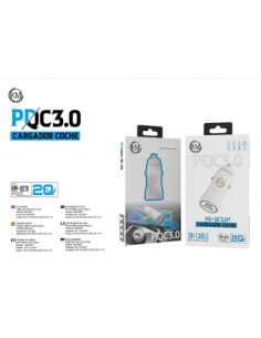 KM-8231 CARGADOR COCHE 20W SIN CABLE [BLANCO] 2