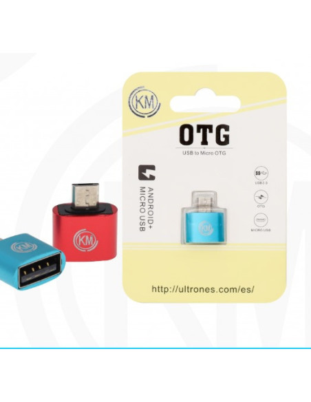 ADAPTADOR MICRO-USB MACHO A HEMBRA USB [KM-OT05] Verde