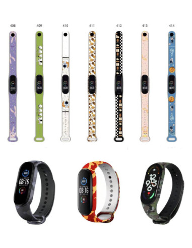 Pulsera Silicona Con Dibujo Para Mi Band 3/4 Mezclar Dibujo [414]