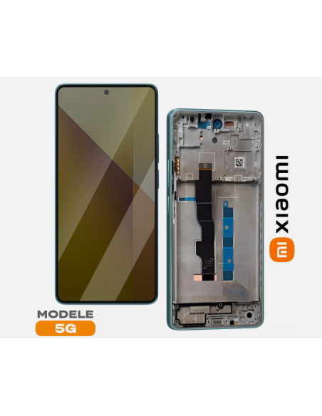 Pantalla para Mi Redmi Note 13 5G Con Marco Azul (Original Service Pack)