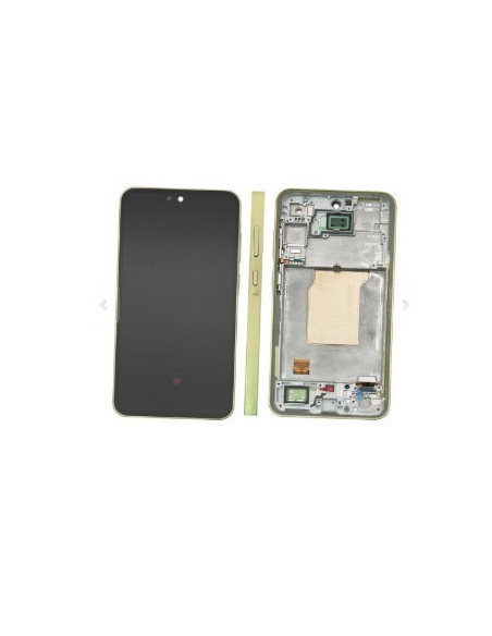Pantalla para Samsung A35(A356) 5G Con Marco Amarillo (Original Service Pack)