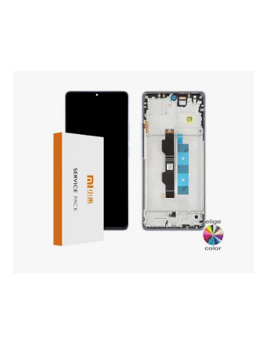 Pantalla Redmi Note 13 Pro 4G Con Marco Azul (Original Service Pack)