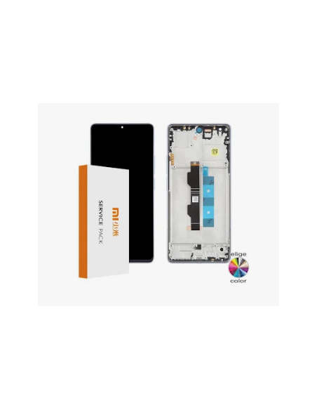 Pantalla Redmi Note 13 Pro 4G Con Marco Azul (Original Service Pack)