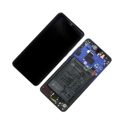 Pantalla para Huawei Mate 20 con marco azul y bateria (Original Servicepack)