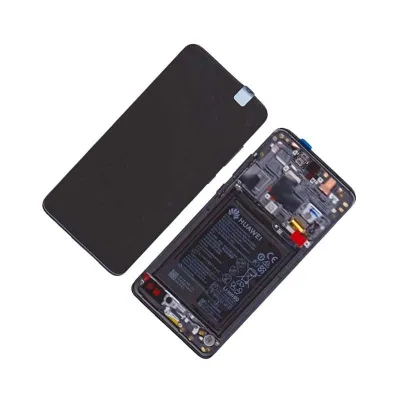 Pantalla para Huawei Mate 20 con marco negro y bateria (Original Servicepack)