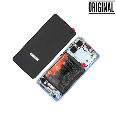 Pantalla para Huawei P30 (2019) Con Marco New Code BREATHING CRYSTAL Original Servicepack( Azul Clarito)