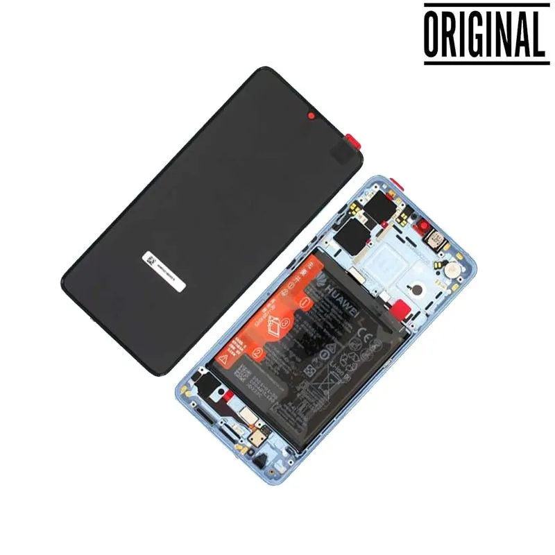 Pantalla para Huawei P30 (2019) Con Marco New Code BREATHING CRYSTAL Original Servicepack( Azul Clarito)