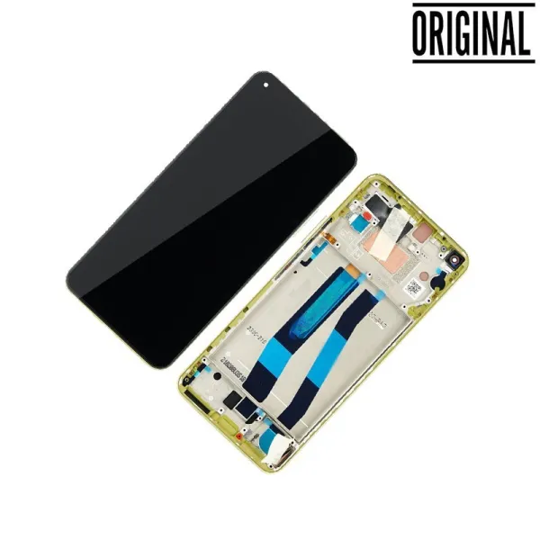Pantalla para Xiaomi Mi 11 Lite 5G con Marco Amarillo (Original Service Pack)