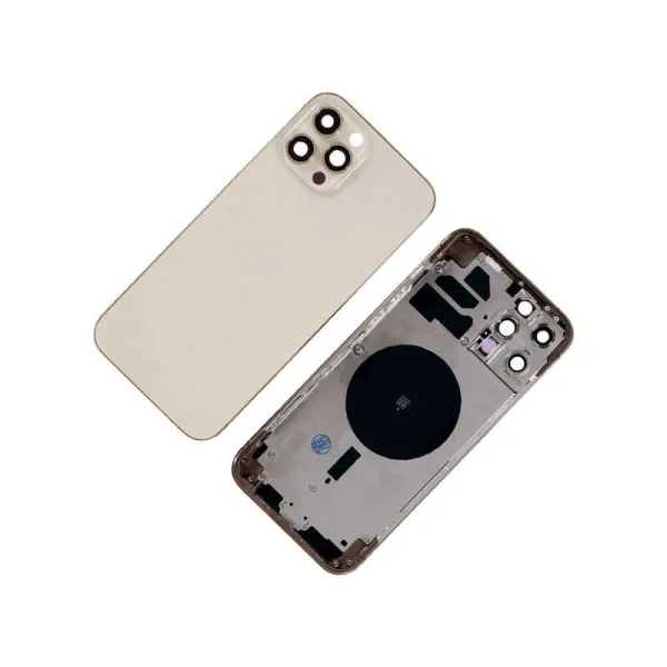 Chasis con Tapa Trasera para iPhone 12 Pro Max Oro