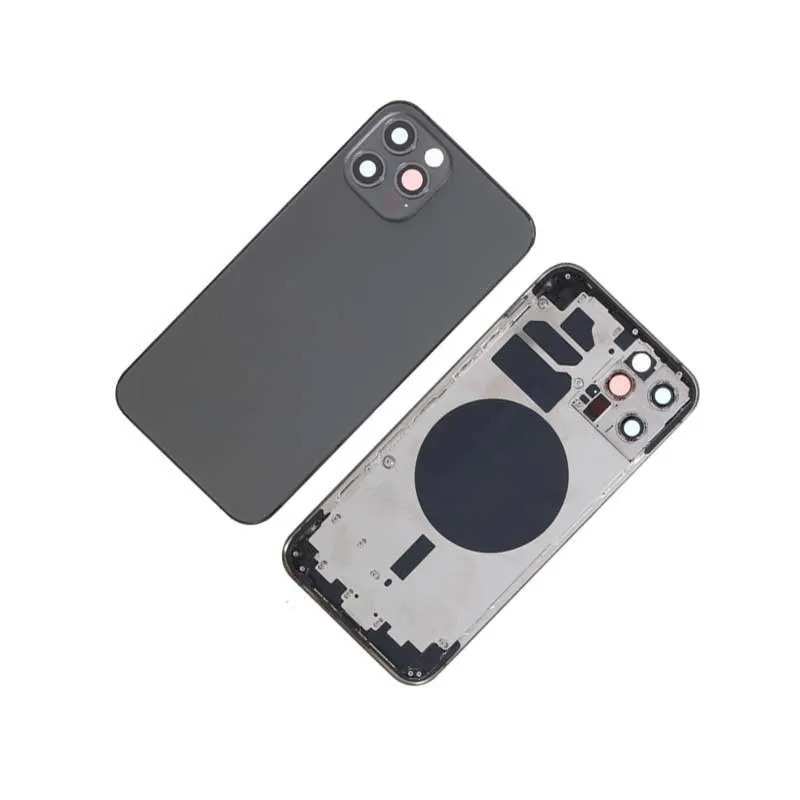 Chasis con Tapa Trasera para iPhone 12 Pro Negro