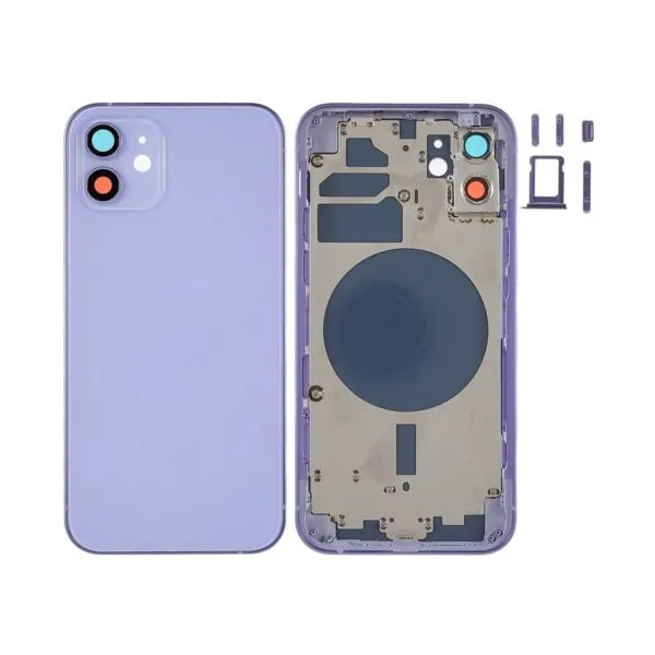 Chasis con Tapa Trasera para iPhone 12 Purpura