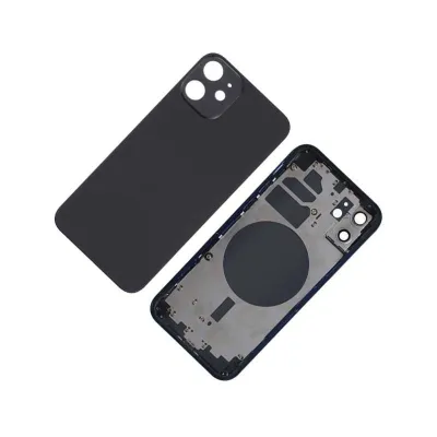 Chasis con Tapa Trasera para iPhone 12 Negro