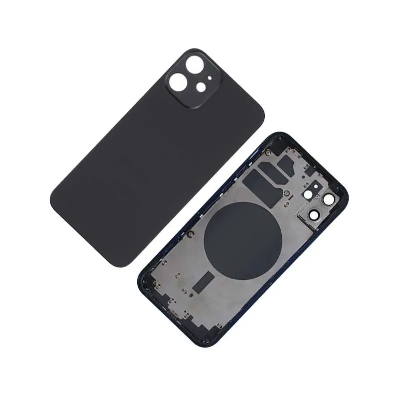 Chasis con Tapa Trasera para iPhone 12 Negro