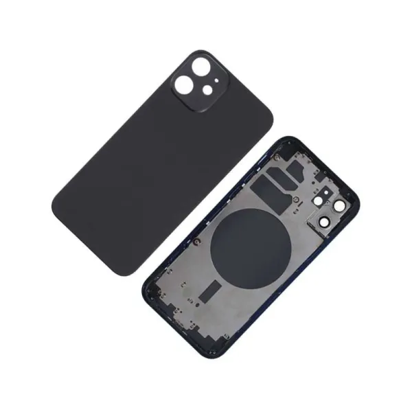 Chasis con Tapa Trasera para iPhone 12 Negro