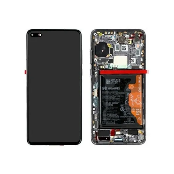 Pantalla para Huawei P40 Con Marco Negro (Original Service Pack)