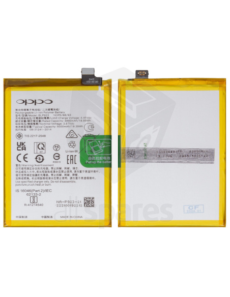 Bateria para OPPO Realme C51, Oppo A57 4G, A57s, A77 5G, A77s, A78 5G, A97 5G (BLP923)