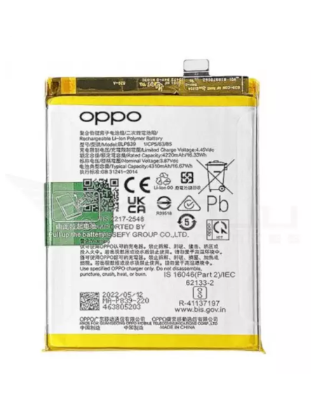 Batería BLP839 para Oppo A94 5G / A95 5G / Reno5 Z / A74 4G De 4310mAh