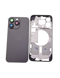 Chasis con tapa trasera para  iPhone 15 Pro Max Con Lente de Camara Negro+Magsafe