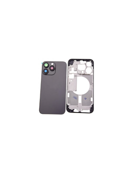 Chasis con tapa trasera para  iPhone 15 Pro Max Con Lente de Camara Negro+Magsafe