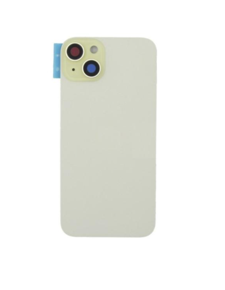 Chasis con tapa trasera para  iPhone 15 Plus Con Lente de Camara Amarillo+Magsafe