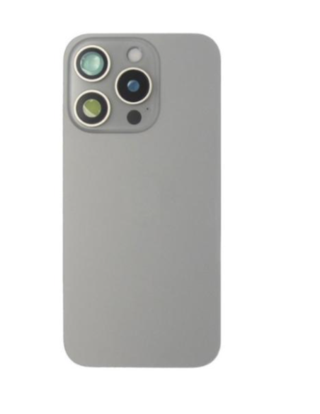 Chasis con tapa trasera para  iPhone 15 Pro Con Lente de Camara Gris+Magsafe