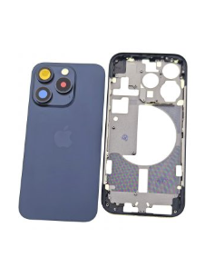 Chasis con tapa trasera para  iPhone 15 Pro Con Lente de Camara Azul+Magsafe