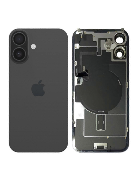 Tapa trasera para  iPhone 16 Con Lente de Camara Negro+Magsafe