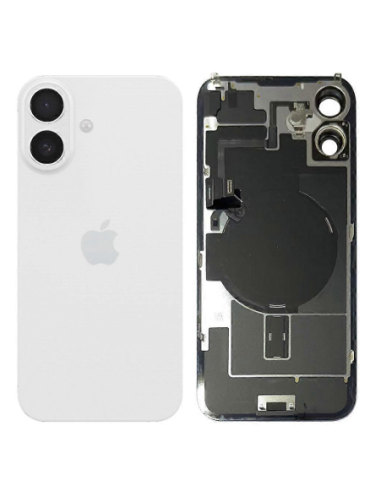 Tapa trasera para  iPhone 16 Con Lente de Camara Blanco+Magsafe