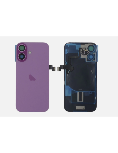 Tapa trasera para  iPhone 16 Con Lente de Camara Rosa+Magsafe