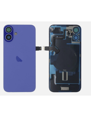 Tapa trasera para  iPhone 16 Con Lente de Camara Azul+Magsafe
