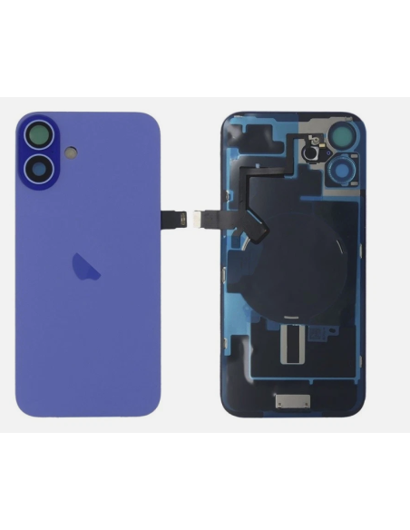Tapa trasera para  iPhone 16 Con Lente de Camara Azul+Magsafe