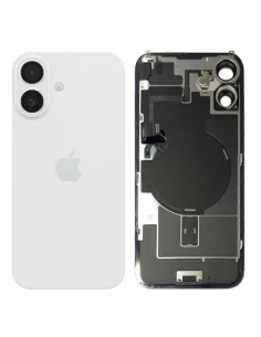 Tapa trasera para  iPhone 16 Plus Con Lente de Camara Blanco+Magsafe