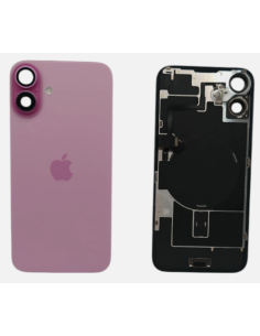 Tapa trasera para  iPhone 16 Plus Con Lente de Camara Rosa+Magsafe