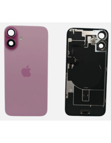 Tapa trasera para  iPhone 16 Plus Con Lente de Camara Rosa+Magsafe