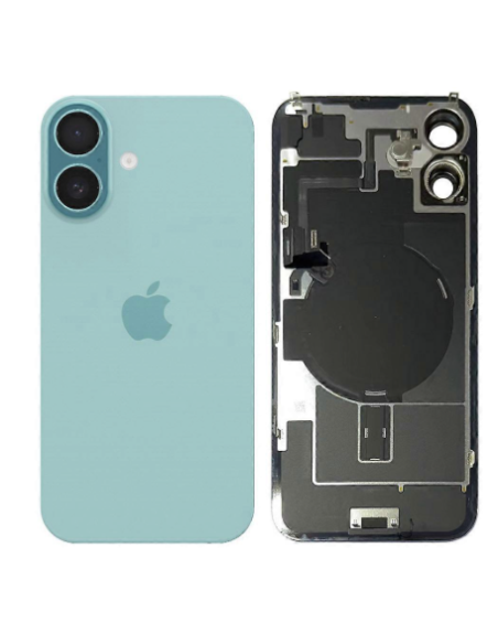 Tapa trasera para  iPhone 16 Plus Con Lente de Camara Verde+Magsafe