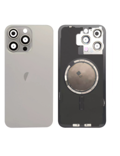 Tapa trasera para  iPhone 16 Pro Max Con Lente de Camara  Titanio Natural +Magsafe