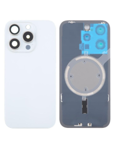 Tapa trasera para  iPhone 16 Pro Max Con Lente de Camara Titanio Blanco +Magsafe