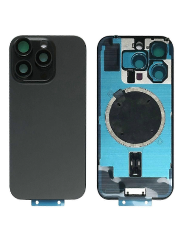 Tapa trasera para  iPhone 16 Pro Con Lente de Camara Titanio Negro +Magsafe