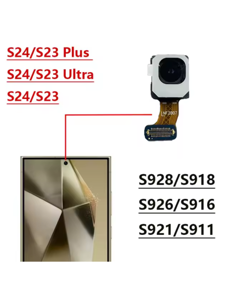 Cámara Frontal Para Samsung S911 Galaxy S23 5G (S23 Plus/ S23 Ultra/ S24/ S24 Plus/ S24 Ultra)