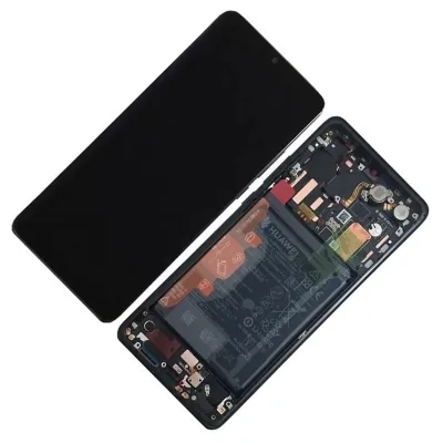 Pantalla para Huawei Mate 30 Pro con Marco Negro y Batería Original (Original Service Pack)