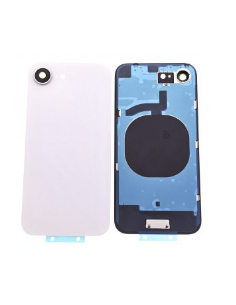 Tapa Trasera Con Soporte Metal Y Lente para iPhone 16e – Blanco