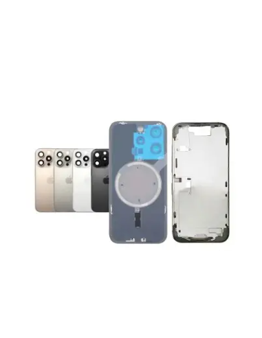 Chasis con tapa trasera para  iPhone 16 Pro Max Con Lente de Camara Oro+Magsafe