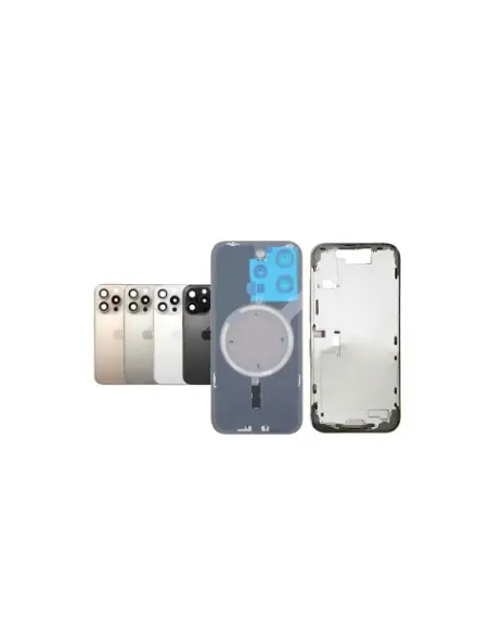 Chasis con tapa trasera  iPhone 16 Pro Max Con Lente de Camara Gris+Magsafe
