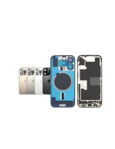 Chasis con tapa trasera para  iPhone 16 Pro Con Lente de Camara Blanco+Magsafe